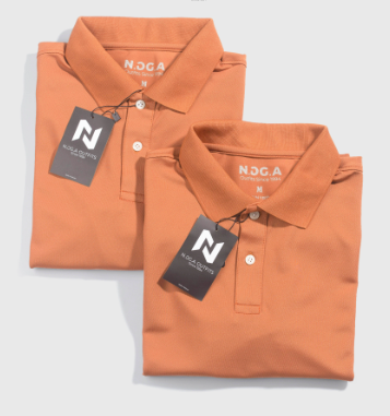 Áo polo nam n.gg.a chất cotton - cam đất