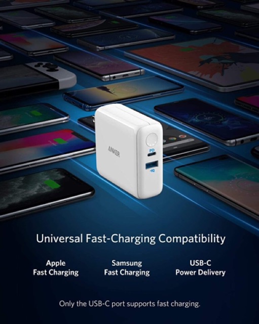 Sạc Anker Fusion 5000mAh PD 18w -  (A1624)