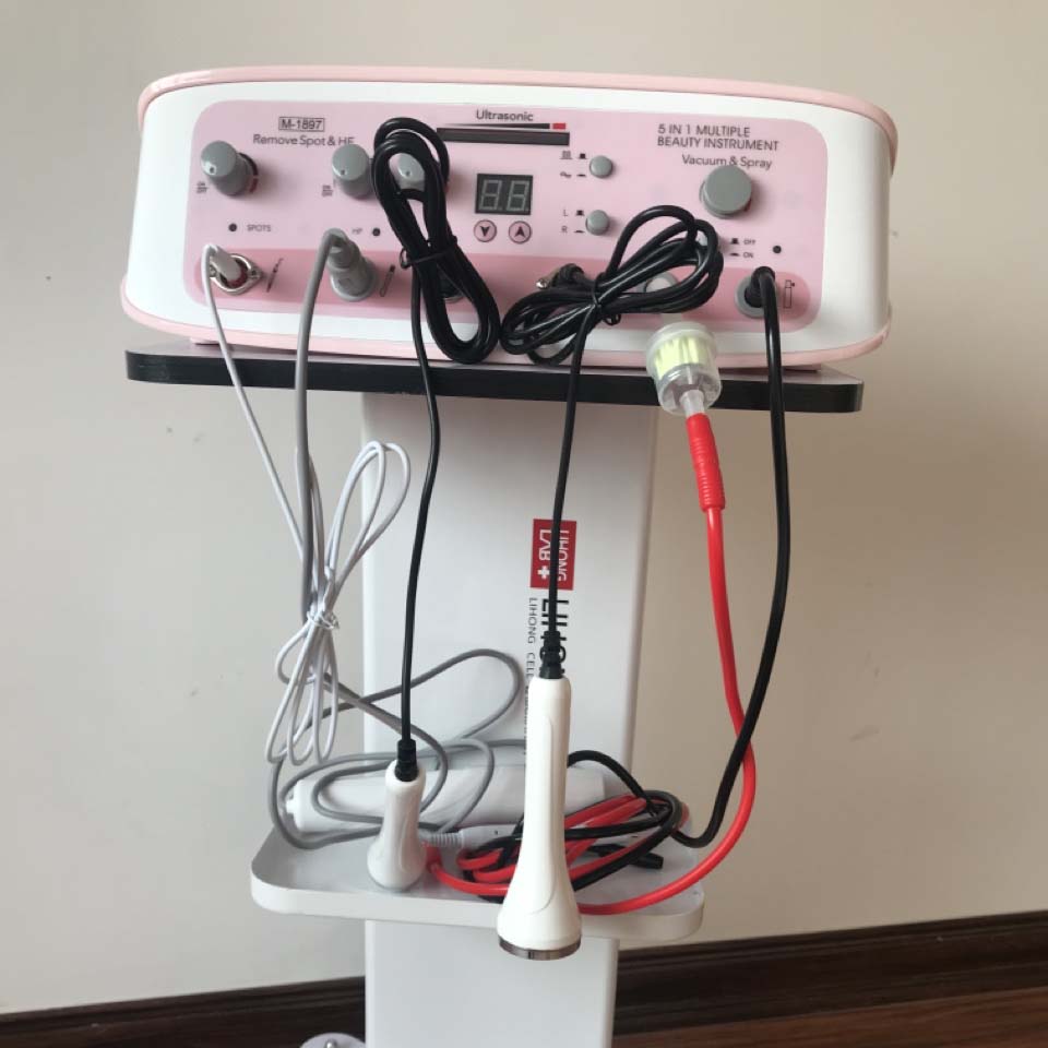 Máy 5in1 đốt nốt ruồi, điện di, nang cơ, hút mụn, phun dưỡng chất đa chức năng chuyên dụng spa