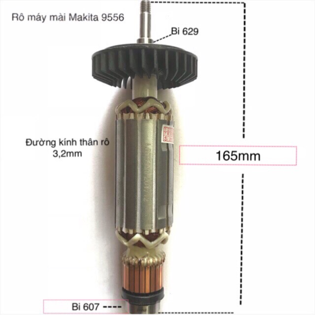 Rô to máy mài 9556 chuẩn A - Roto 9556 DCA MADIKA - R9556A