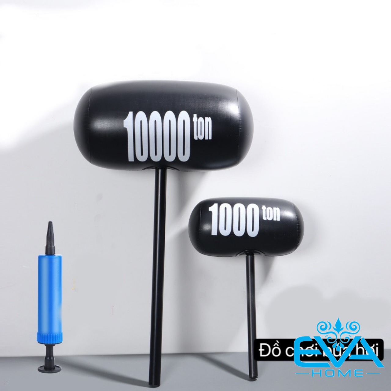 Combo 2 Đồ Chơi Búa Hơi Cầm Tay 1000 Tấn Nhỏ Và Lớn Vui Nhộn / Bộ 2 Búa Bơm Hơi inflatable Hammer Large & Small Size M3512