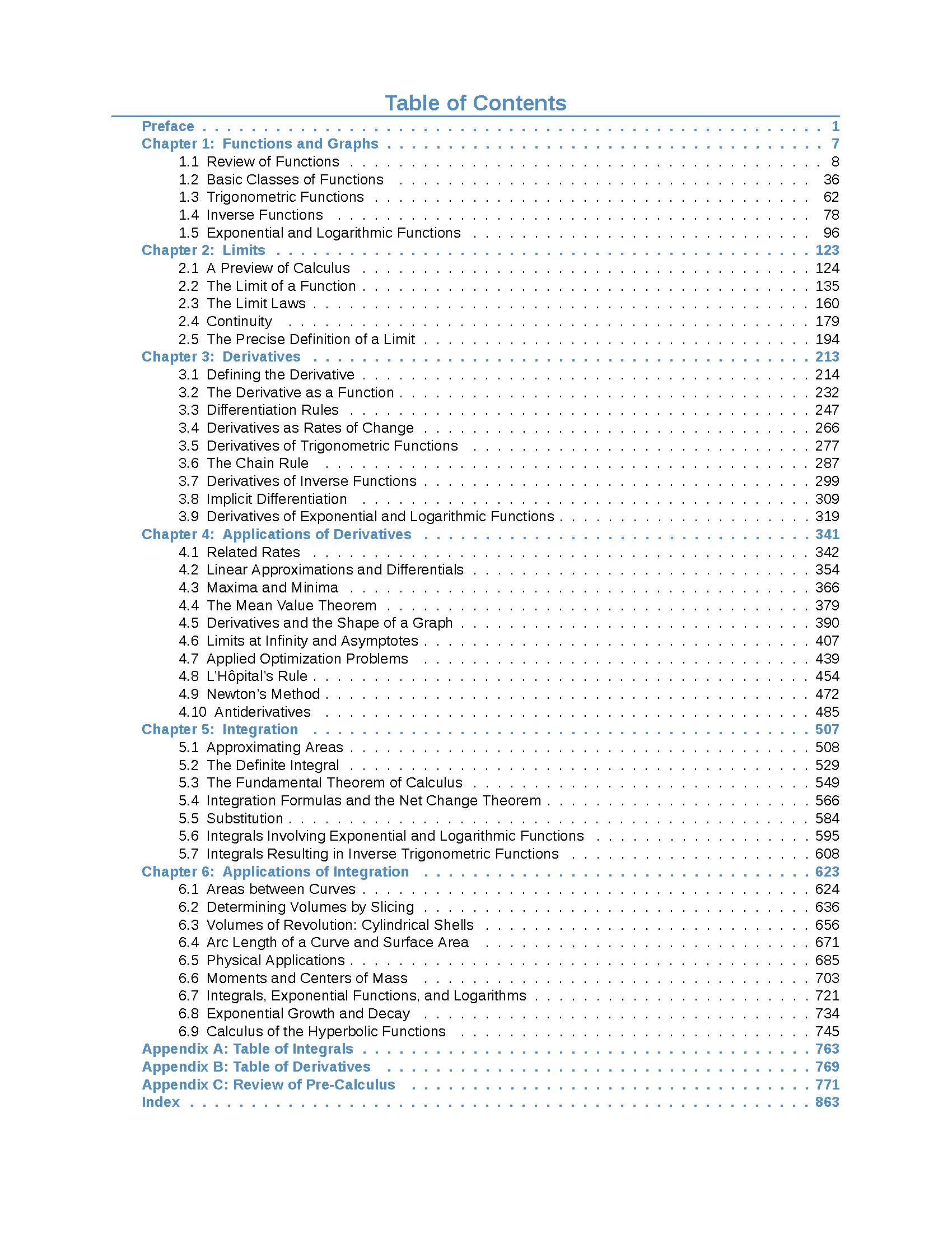 Calculus Volume 1 ( den trang ) - Sách chuyên ngành
