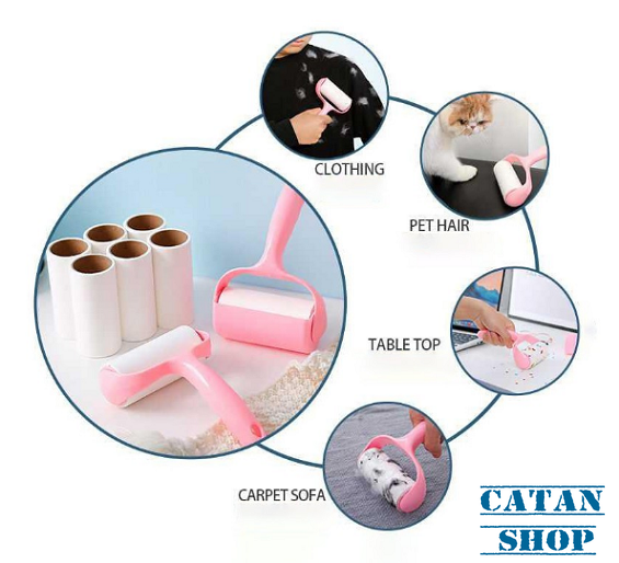 Cuộn lõi lăn bụi quần áo, lông thú, ga giường - lõi dự phòng thay thế 60 tờ sử dụng cho cây lăn bụi 10cm