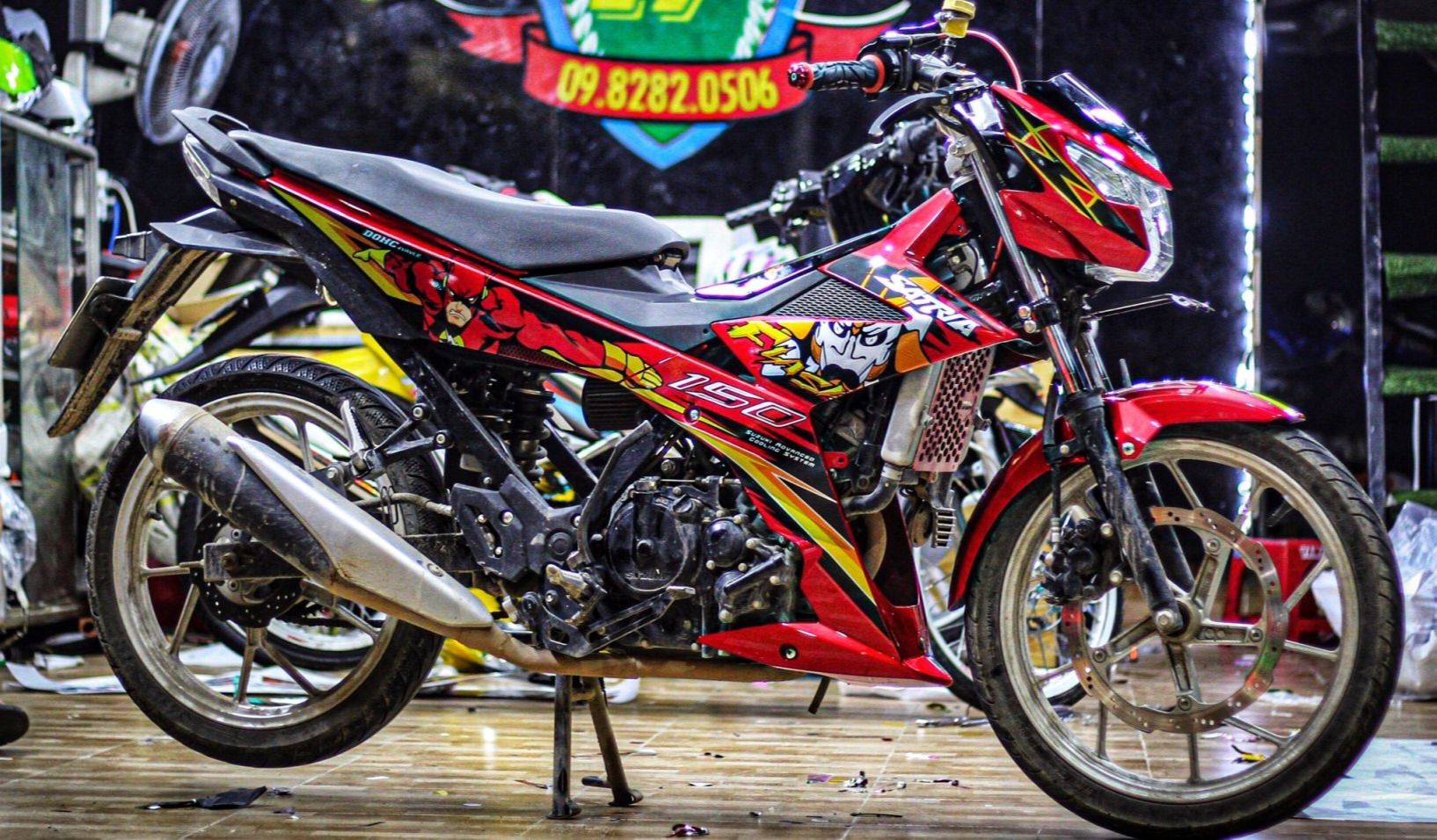 Tem Satria F150 V3 - Tặng Logo