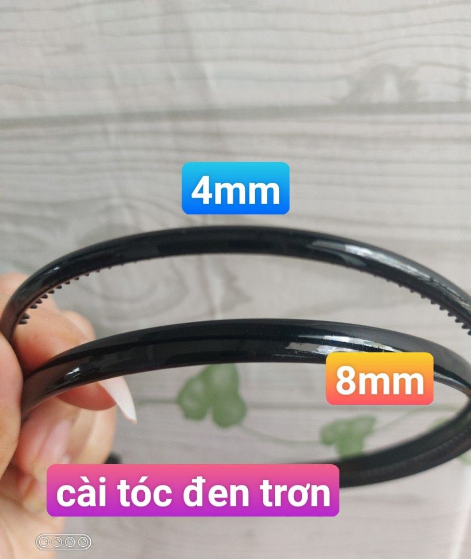 [HCM]- 2 CÀI TÓC ĐEN TRƠN 4MM ,8MM NHỎ