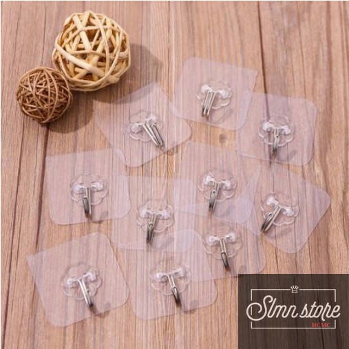 Combo móc dán tường siêu dính 6x6cm. ld2-mocdt