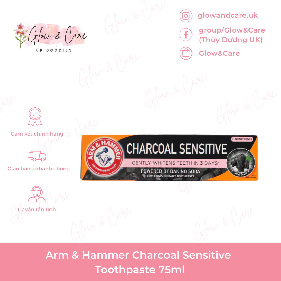 Arm & Hammer Advance White Pro/Charcoal/Enamel Care Sensitive Toothpaste 75ml