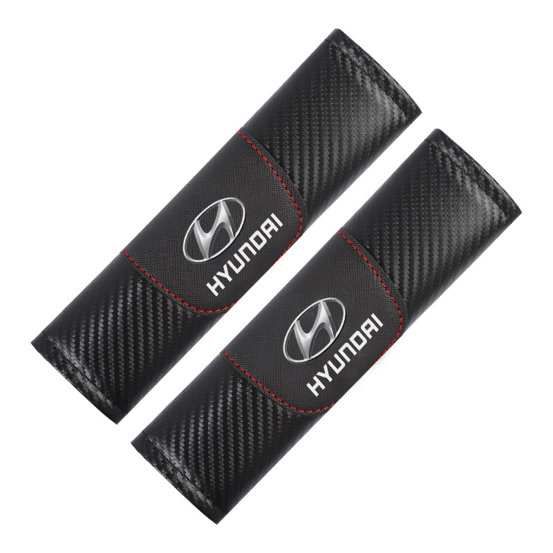 Ciscos da bọc dây an toàn xe hơi sợi carbon đệm bọc dây đai an toàn xe hơi phụ kiện xe hơi cho hyundai creta accent kona i10 elantra