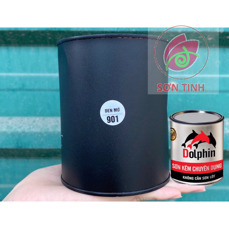 Sơn sắt mạ Kẽm 1k Dolphin nhiều màu 400gr
