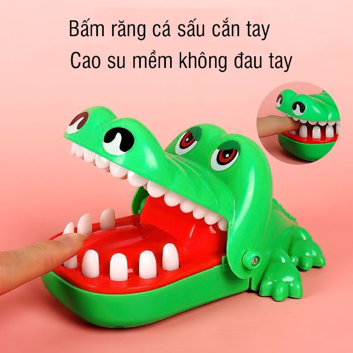Đồ chơi khám răng cá sấu cắn tay size to