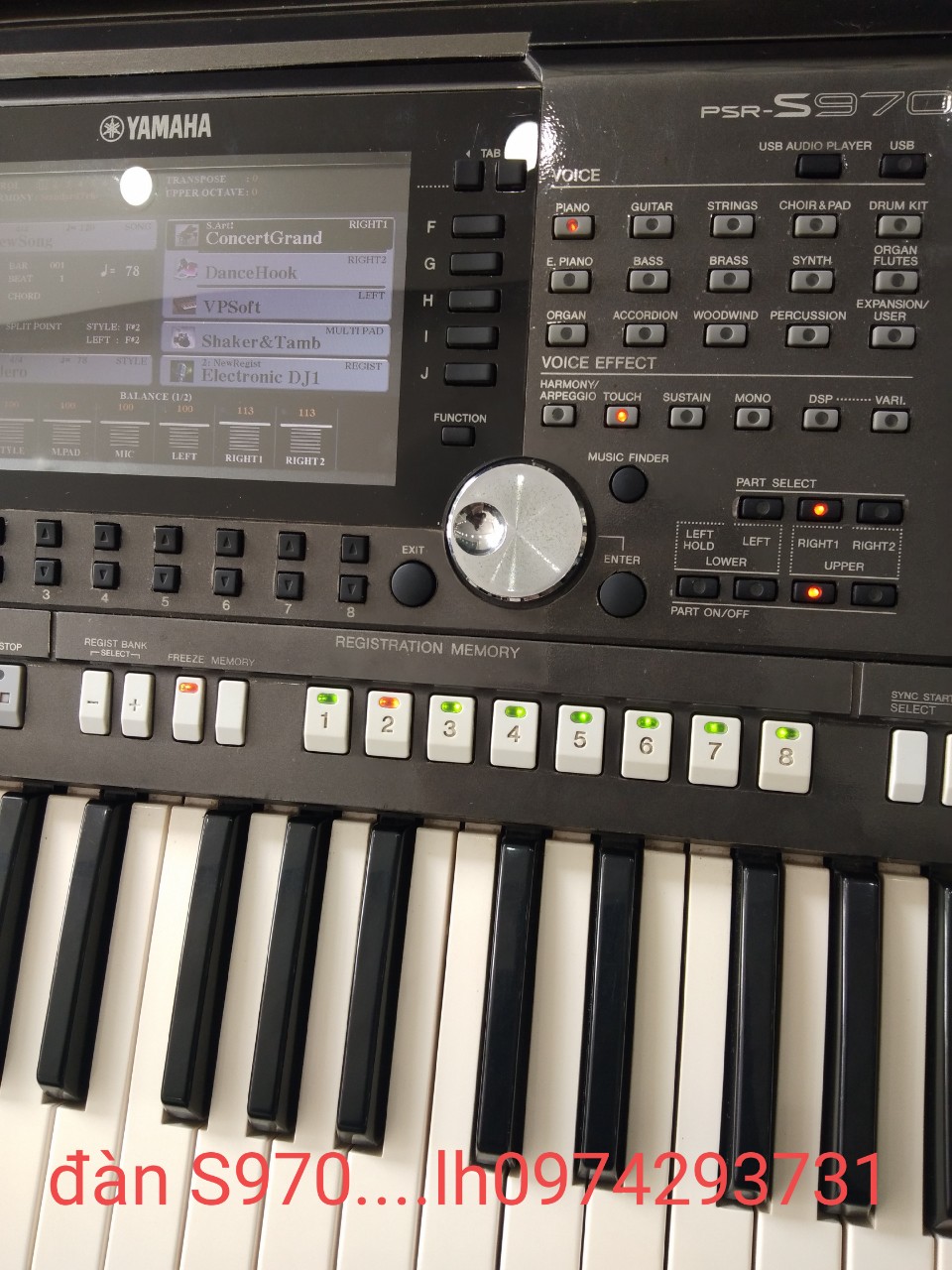 đàn yamaha psr S970 cũ (đàn đi show)