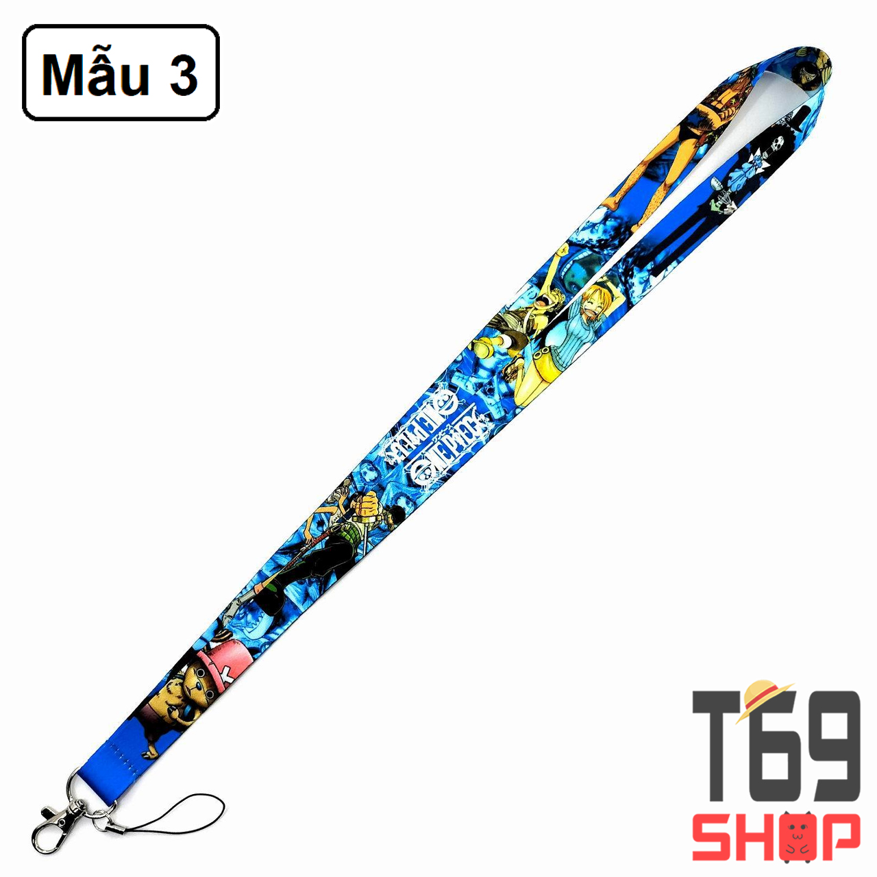 Móc khóa dây strap, dây đeo thẻ anime One Piece