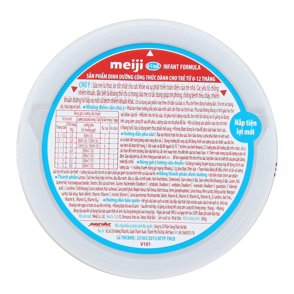 Sữa bột Meiji nhập khẩu số 0/1 Lon 800g Date mới