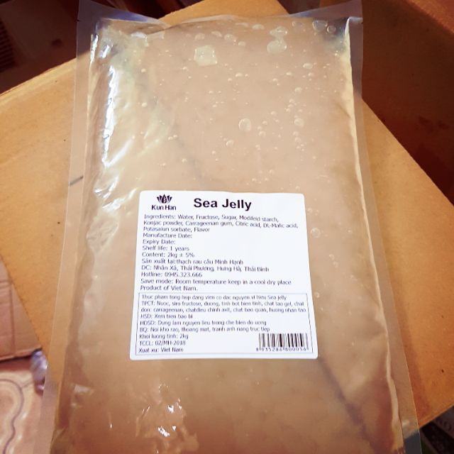 Trân châu 3q - trân châu trắng sea jelly giòn ngon.