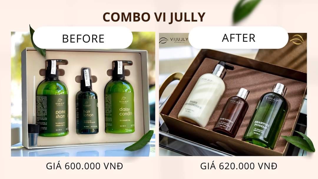 Combo DẦU GỘI BƯỞI VI JULLY mãu mới 2022