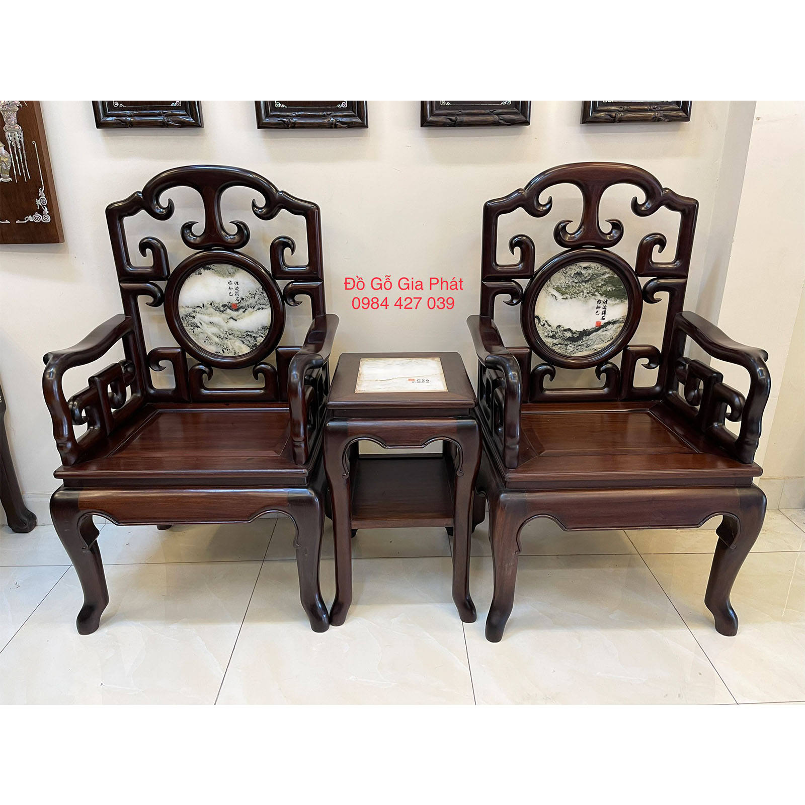 bộ ghế móc gụ 8 món