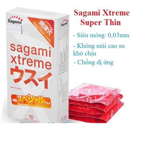 Bao cao su sagami siêu mỏng SuperThin (Hộp 10c)