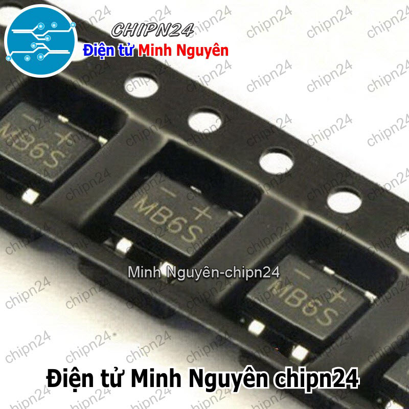 [10 con] (K460) Cầu Diode Dán MB6S SOP-4 0.5A 600V (SMD) - HH004728
