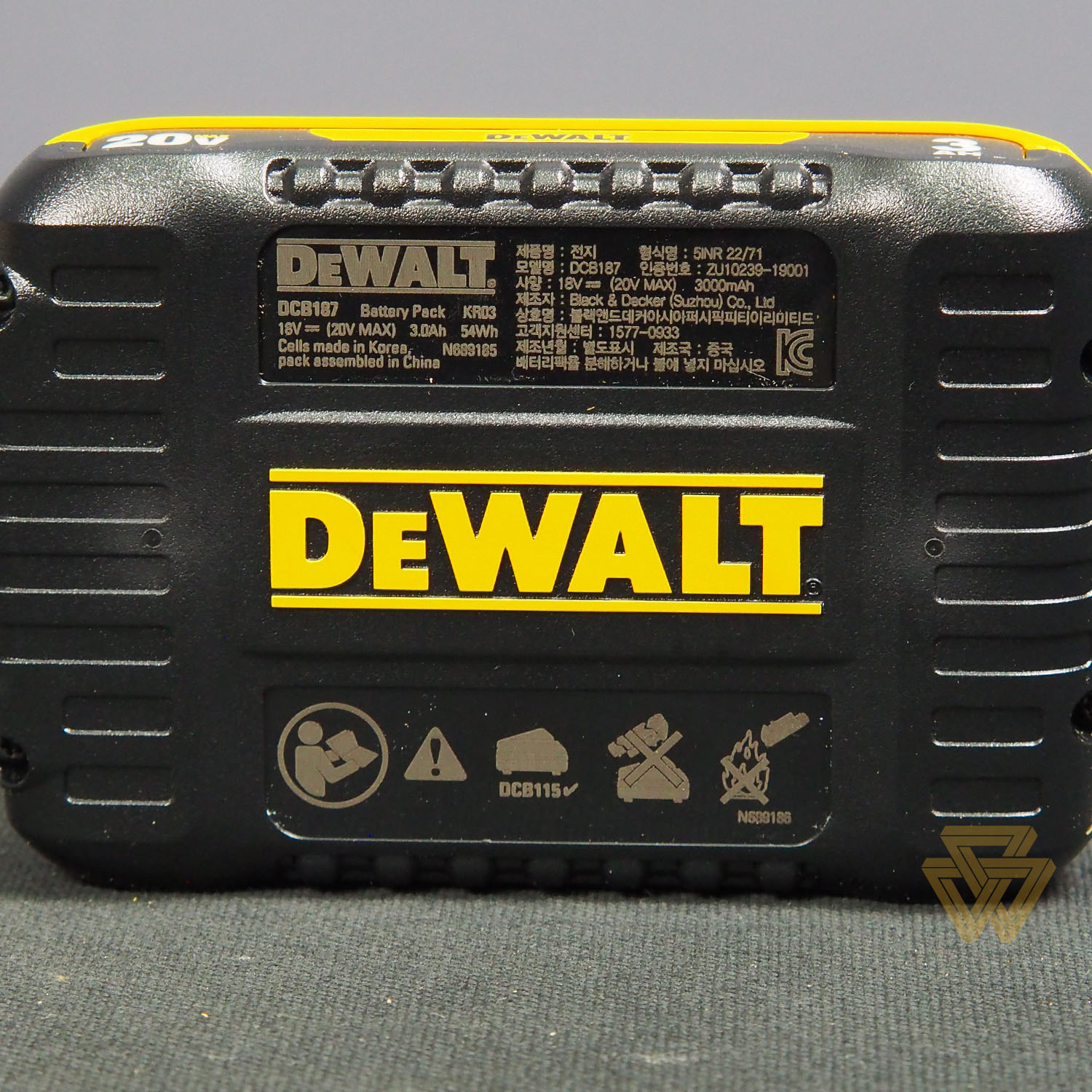 Pin Lithium 20V 3.0Ah Dewalt DCB187-KR