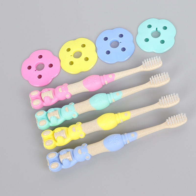 Toothbrush brush for baby shaping gáu-cute rabbit (nhiều màu)-[bàn chải brushing, bàn chải massage, bàn chải brushing điện, bàn chải Automatic toothpaste]