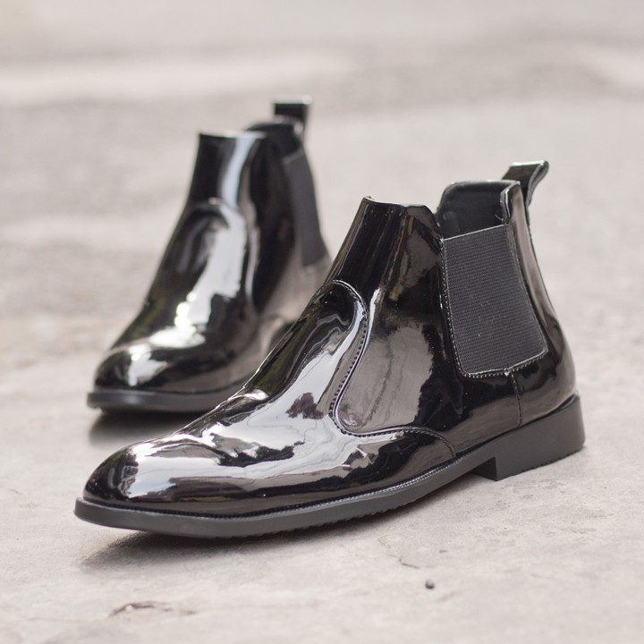 ✅ Giày Boot Nam Cao Cổ Chất Đẹp Cao Cấp,Đế Khâu Siêu Bền, Tăng Chiều Cao 3cm Form Hàn Màu Đen - CB520 Bóng cực chất phong cách trẻ trung năng động dễ phối đồ