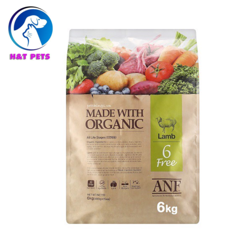Hạt ANF 6Free Organic vị Cừu 6kg (Chó)