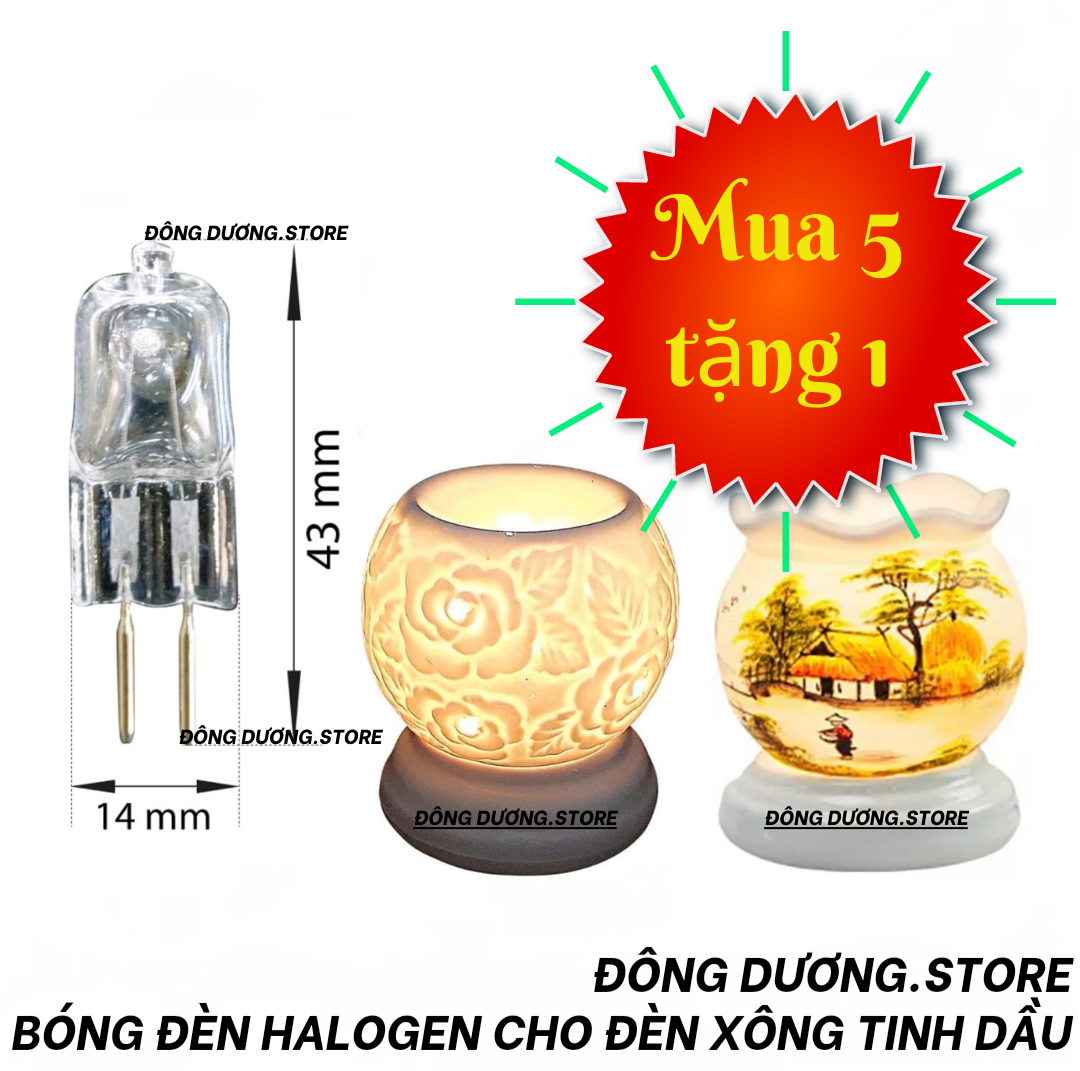 Bóng đèn halogen 220v/35w - đèn xông tinh dầu - trung hanh bat trang ceramics