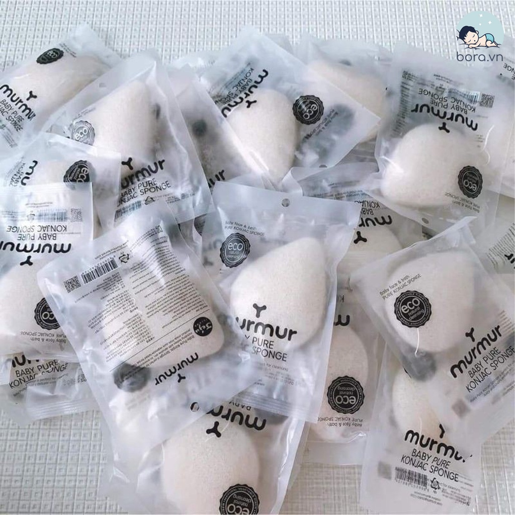 Bông tắm hữu cơ Murmur Konjac Hàn Quốc siêu mềm cho bé