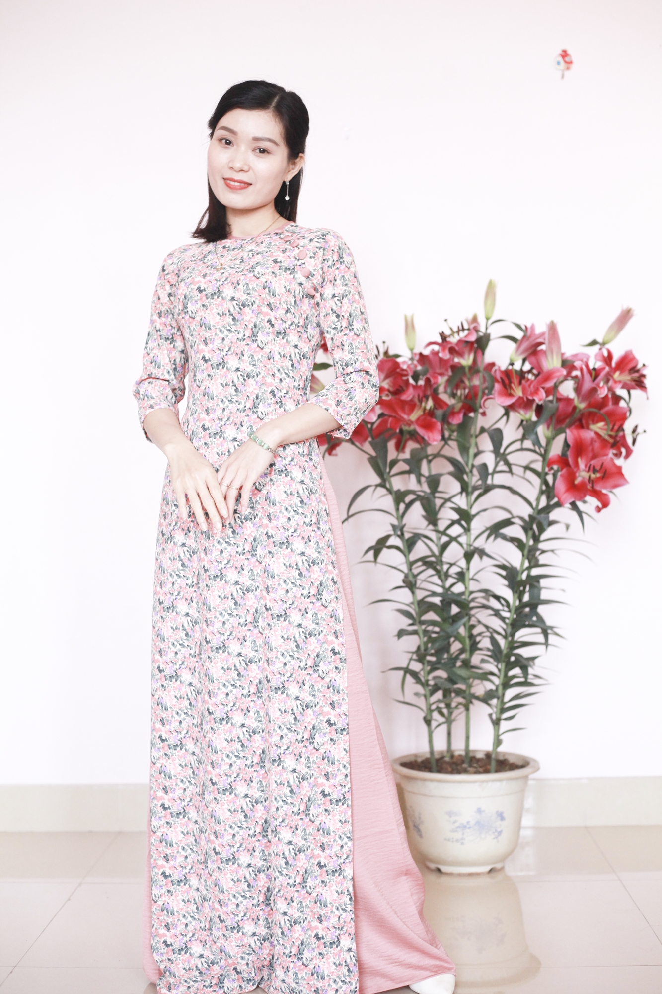 Áo Dài Lụa Hàn Châu Cao Cấp