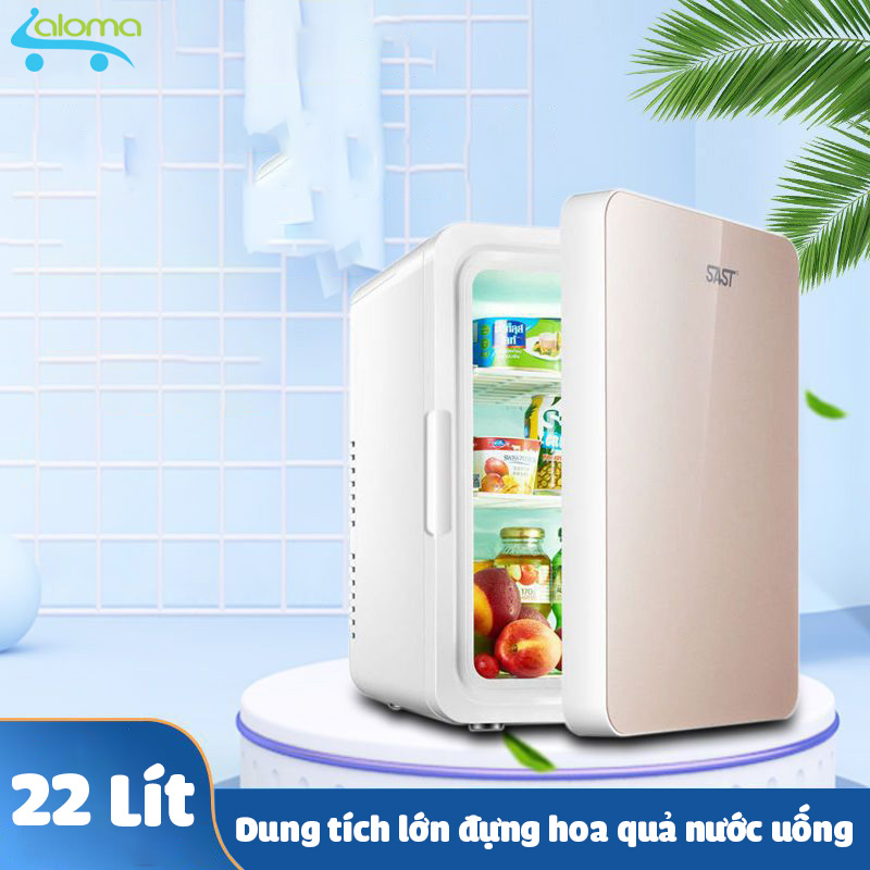 Tủ lạnh 2 ngăn làm lạnh hâm nóng 22 lít sast st-22l hiển thị nhiệt độ