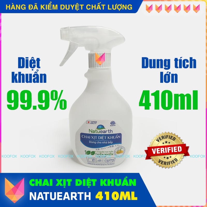 Chai xịt diệt khuẩn Natuearth - diệt sạch 99.99% vi khuẩn