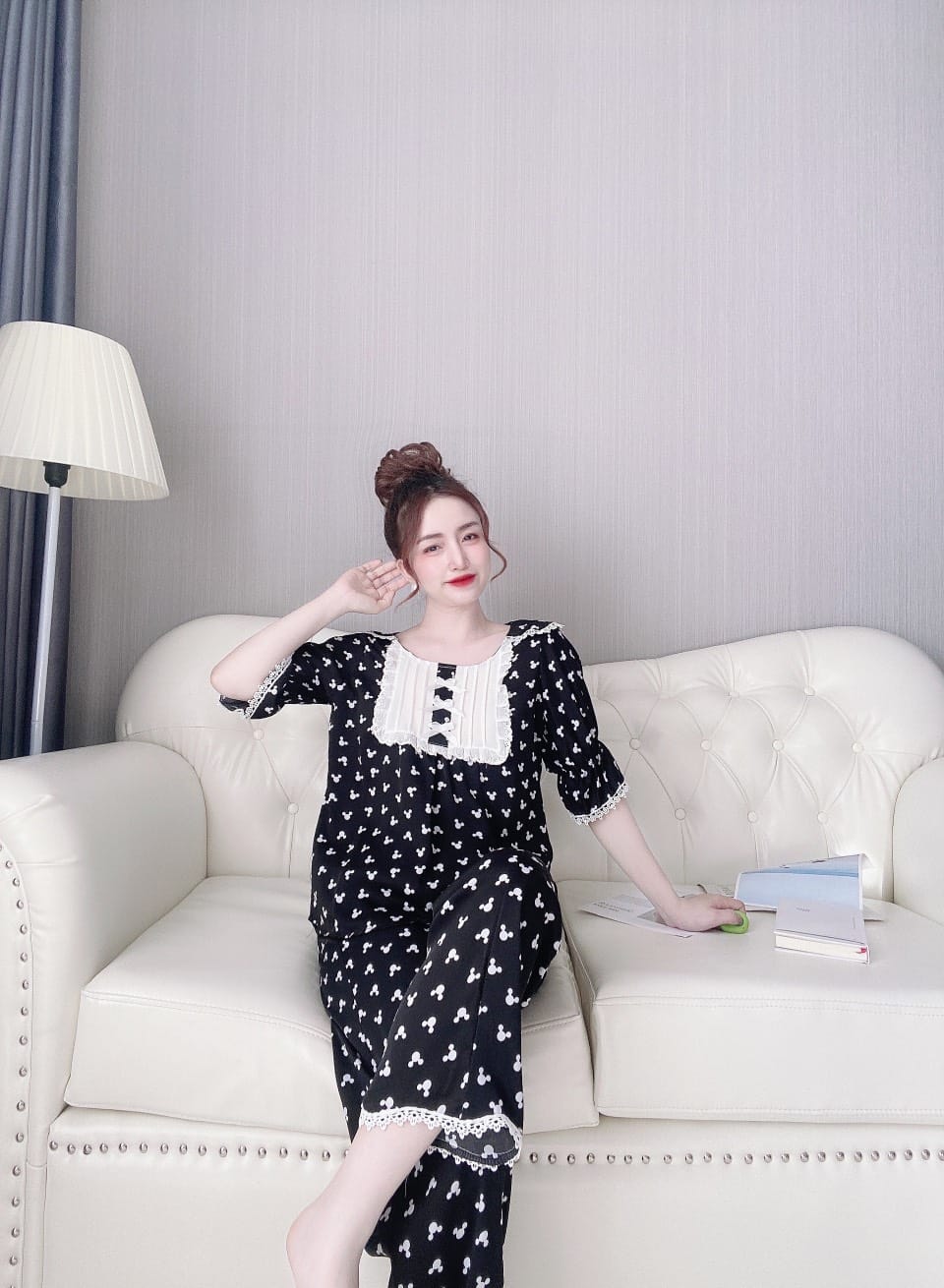 Đồ Bộ Lụa Mango Cao Cấp Siêu Thời Trang( dưới 65kg) - Mẫu mặc sp thật