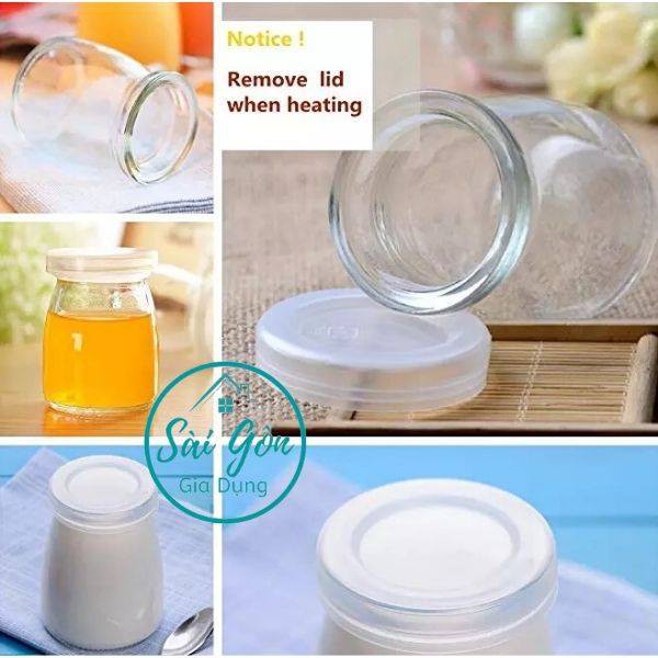🍒 🍅 BỘ 12 HŨ THỦY TINH 100ML ĐỰNG YAOURT 🍅 🍒