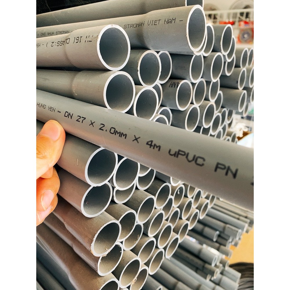 1 mét ống nhựa PVC C2 (dày 2mm) phi 21,27,34,42,48