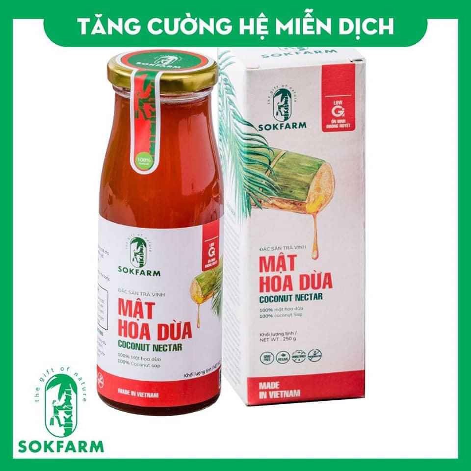 [HCM]MẬT HOA DỪA CÔ ĐẶC SOKFARM 250G