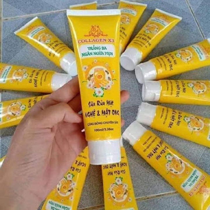 [HCM] Sữa rửa mặt nghệ và mật ong collagen x3