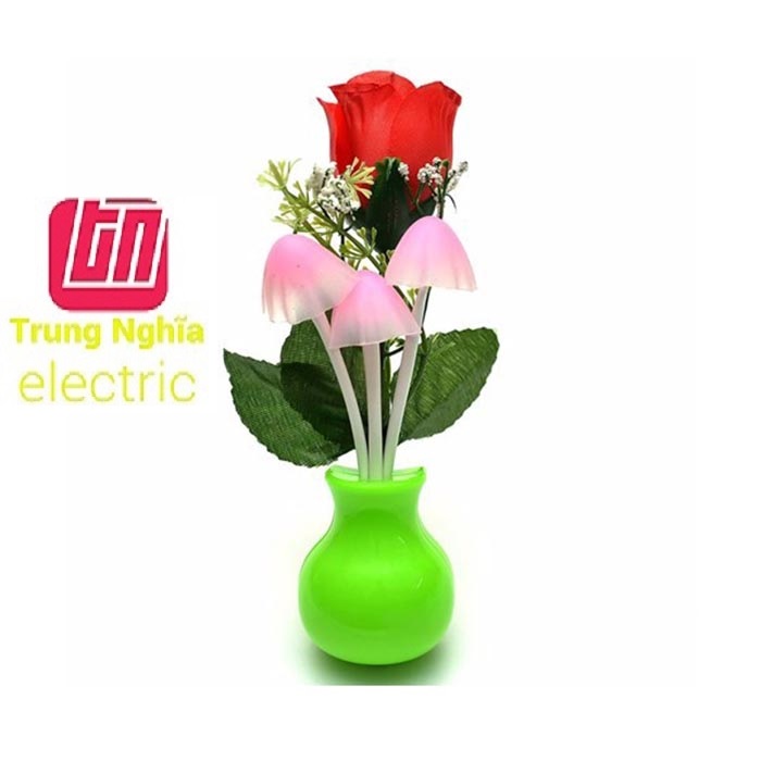 Đèn Ngủ LED Cảm Ứng Hoa Hồng Tự Đổi Màu