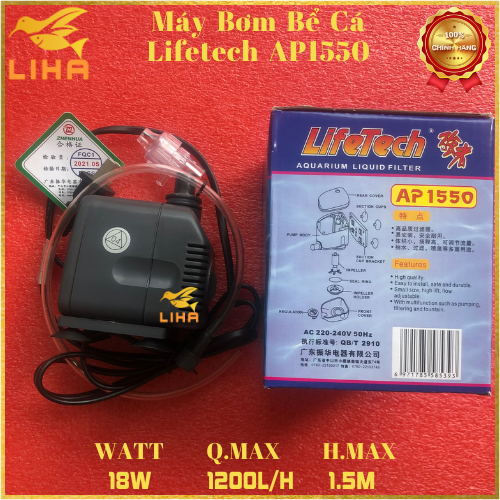 Máy Bơm Nước Lifetech AP1550 (18W - 1200L/H - 1.5M) - Máy Bơm Nước Cao Cấp