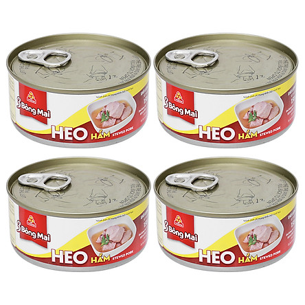 Combo 4 heo hầm 3 bông mai hộp 150g vissan date 2027
