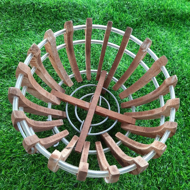 chậu gỗ trồng lan hình bí 40cm