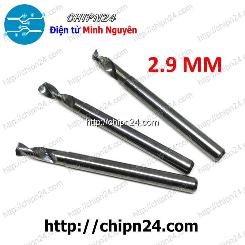 [1 cây] Mũi khoan mạch in CNC 2.9mm (Mạch điện tử, PCB)