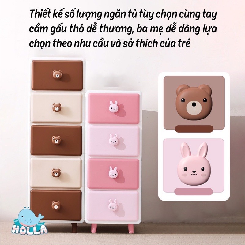 Tủ Đa Năng Gấu Thỏ Cao Cấp Holla