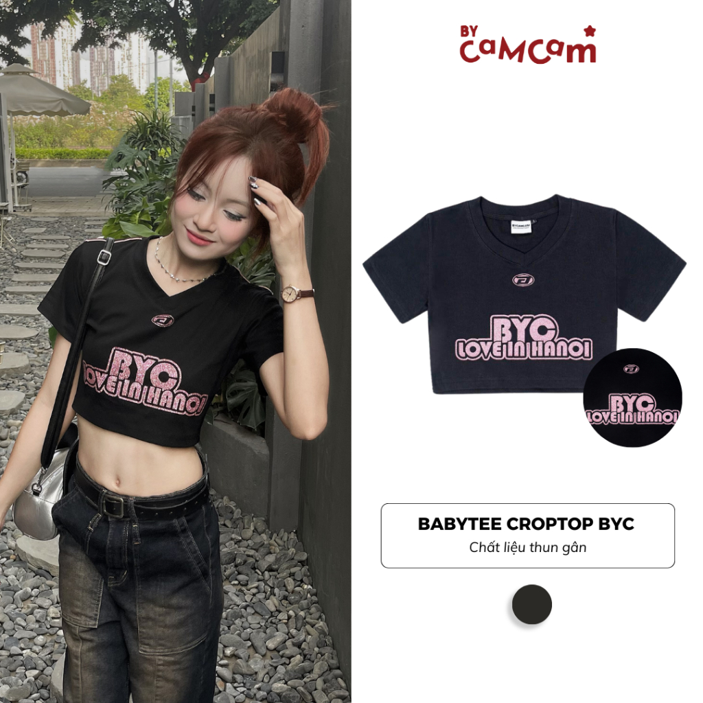 Áo Thun Babytee Croptop LoveinHanoi Blink Blink 𝑩𝒚𝒄𝒂𝒎𝒄𝒂𝒎
