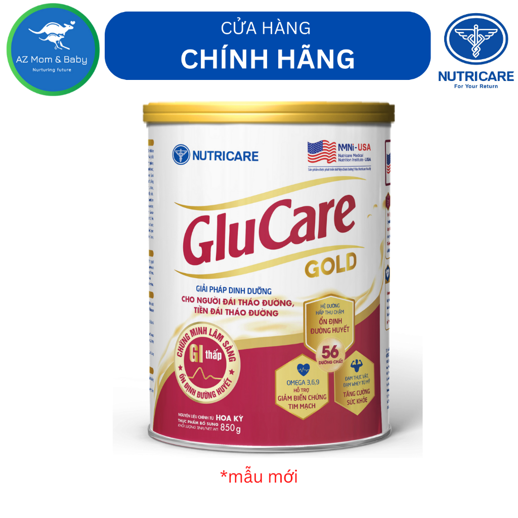 Sữa bột GluCare Gold 850g cho người tiêu đường