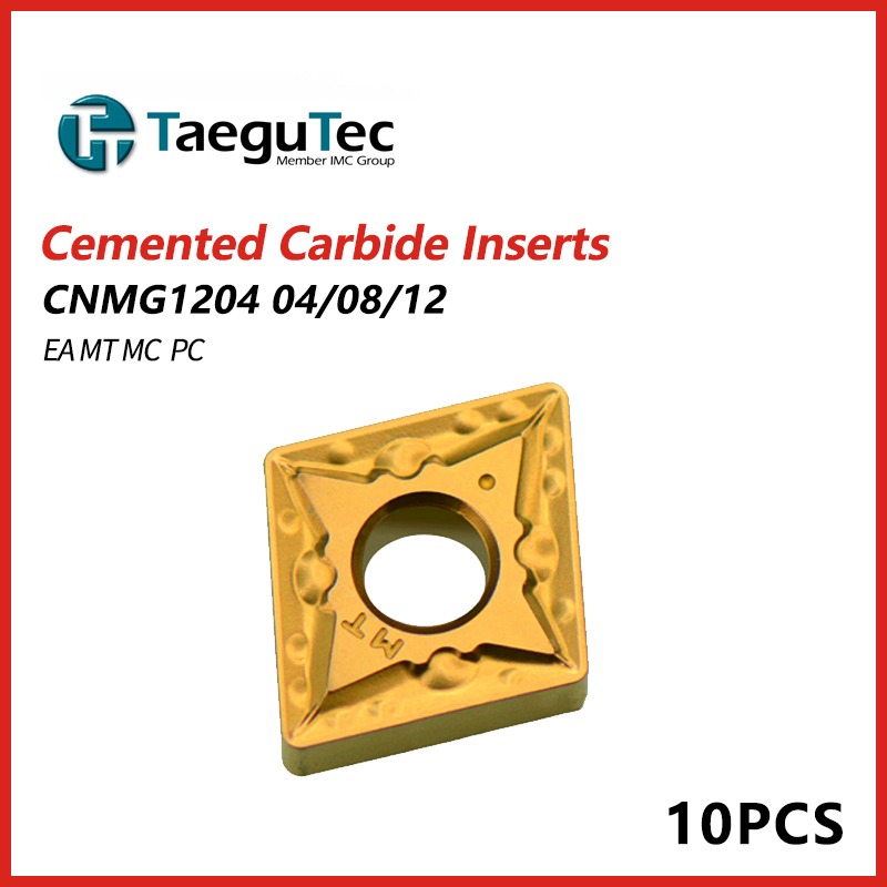 TaeguTec Cemented Carbide Inserts CNMG 1204 04/08/12 EA MT MC PC