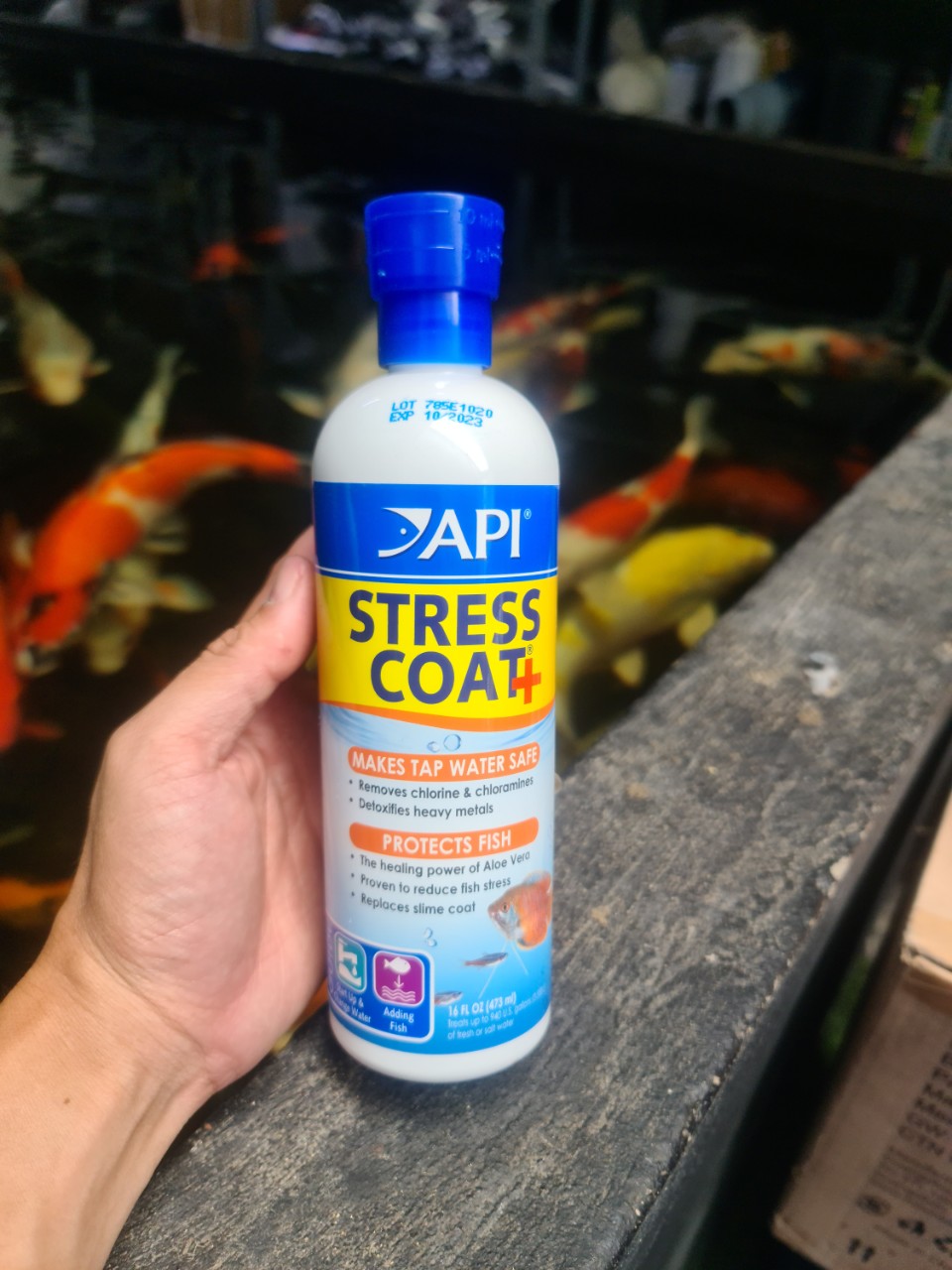 [HCM]Stress Coat++ API – Dưỡng cá thần dược cho cá cảnh cá koi cá rồng 500ml