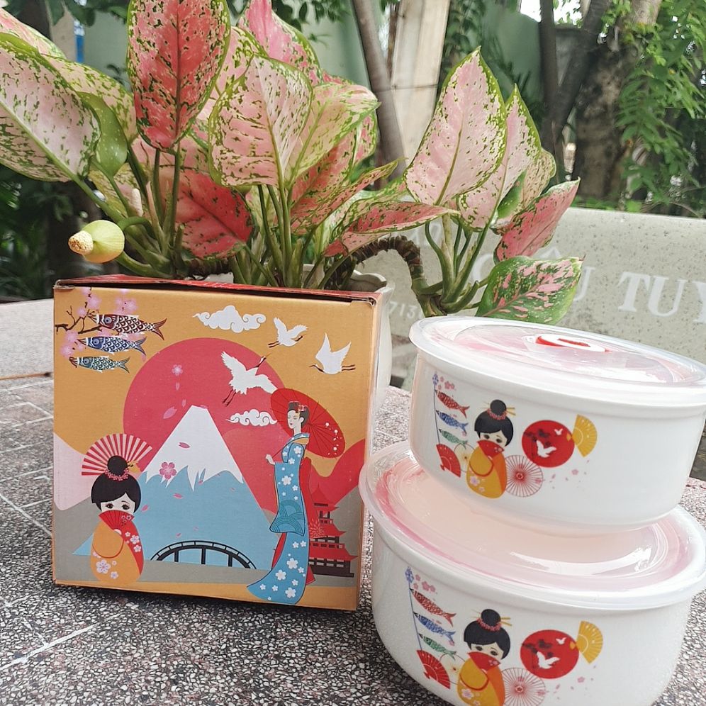 [HCM]Bộ 2 THỐ SỨ CÓ NẮP HÚT CHÂN KHÔNG