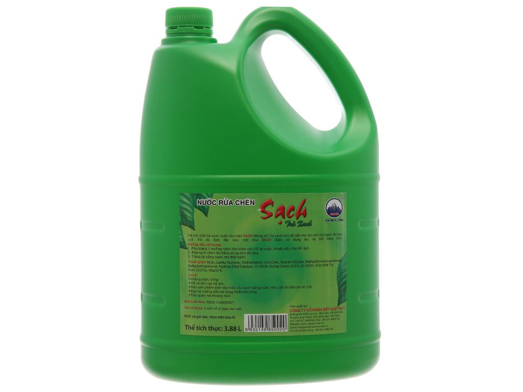 [Freeship] Nước Rửa Chén SẠCH Vitamin E Hương Chanh Can 3,8kg