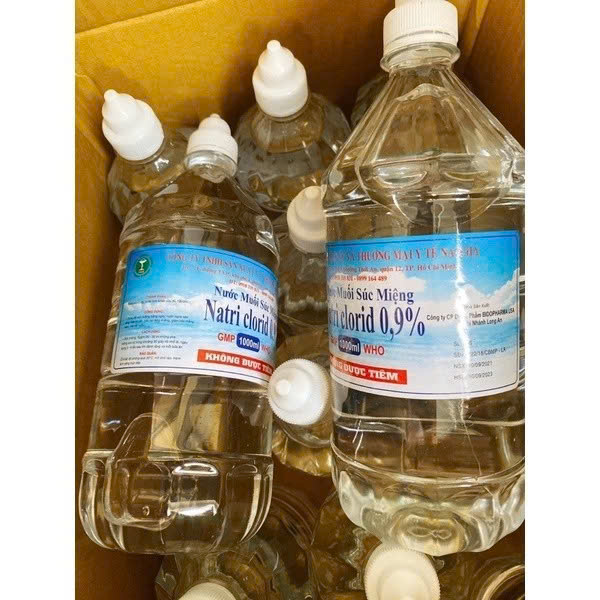 NƯỚC MUỐI SINH LÝ BIWATA 0.9% COMBO 2 CHAI 1000ML | NATRI CLORID SÚC MIỆNG RỬA MŨI VỆ SINH DA HẰNG NGÀY