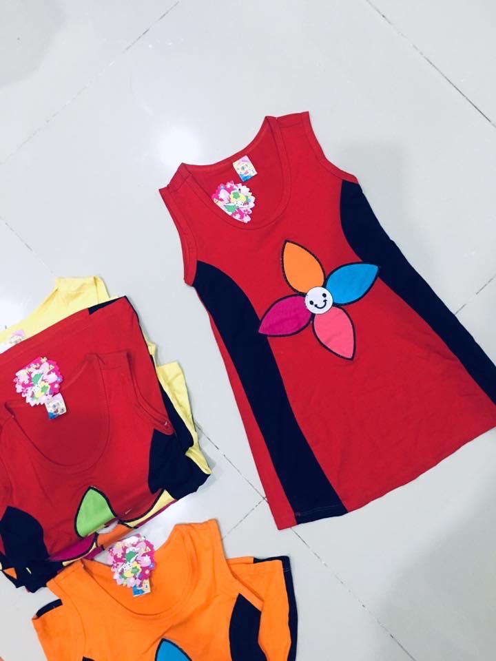 Đầm thun body cho bé gái thun mát 10-15kg